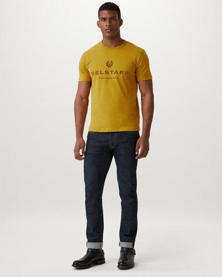 T-Shirt Belstaff Homme 1924 Jaune Coton France VZ4056781